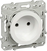 Розетка 2P со шторками 16 A Odace Schneider Electric белый S52R033