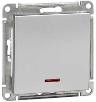 Выключатель 1-клавишный с подсветкой Systeme Electric (Schneider Electric) W59, матовый хром VS110-153-5-86