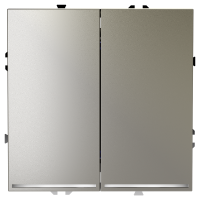 Проходной двухклавишный выключатель с подсветкой Voltum S70, шелк VLS020404