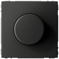Светорегулятор (диммер) поворотно-нажимной Systeme Electric ArtGallery, LED, RC, 400Вт, БАЗАЛЬТ  GAL001423