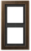 Рамка двухместная цвет латунь античная Jung LS990 MED2982AT