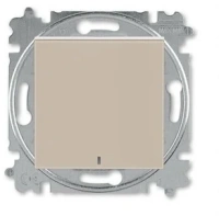 Выключатель 1-клав. + подс. ABB Levit кофе макиато - белый 2CHH590146A6018