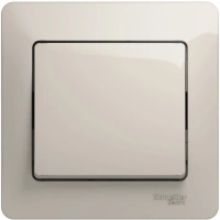 Выключатель 1-клавишный Systeme Electric Glossa, сх.1, 10AX, в сборе, МОЛОЧНЫЙ GSL000912