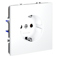 Розетка с заземлением Voltum S70 пластик белая Soft touch 16А (VLS040102)