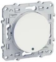 Выключатель без фиксации (кнопка) c подсветкой 10 A 250V Schneider Odace белый S52R206