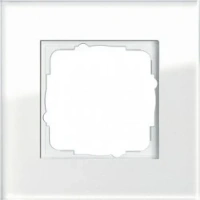 1 м. Белое стекло рамка Gira 021112