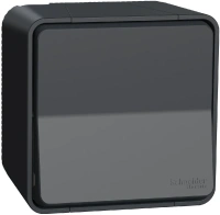 Кнопочный выключатель в сборе открытой установки IP55 Mureva Styl Schneider Electric MUR35026, антрацит