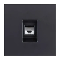 Накладка розетки телефонной RJ11, Черный бархат Brionilux серия Z (ZGN019BK)