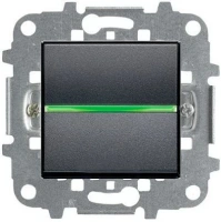 Выключатель 1-клав. + подс. антрацит ABB Zenit 2CLA220100N1801|2CLA219100N1001|2CLA227190N1001