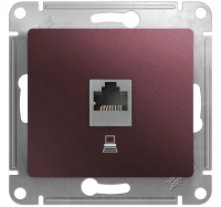 Розетка компьютерная RJ45 Systeme Electric Glossa, баклажановый GSL001181K