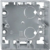 Коробка для накладного монтажа одноместная алюминий M Elegance Merten MTN510560 Schneider Electric