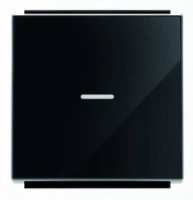 Выключатель 1-клав. + подс. стекло черное ABB Sky Niessen 2CLA810100A1001|2CLA850130A2501|2CLA819202A1001