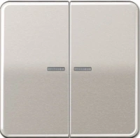 Выключатель двухклавишный с подсветкой Jung CD500 505U5+CD595KO5PT