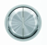 Выключатель 2-клав. хром металл ABB Sky Moon 2CLA811100A1001|2CLA861100A1401
