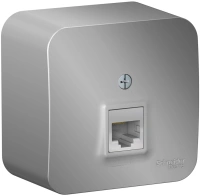 Розетка компьютерная RJ45 с изолирующей пластиной Systeme Electric Blanca BLNIA045003, Алюминий