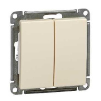 Переключатель 2-клавишный Systeme Electric W59, слоновая кость VS510-252-2-86