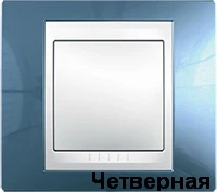 Рамка 4-пост горизонт. Голубой лед Schneider Unica MGU6.008.554