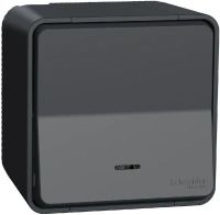 Кнопочный выключатель В сборе открытой установки с подсветкой, IP55 Mureva Styl Schneider Electric MUR35028, антрацит