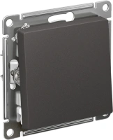 Выключатель 1-клавишный Systeme Electric Atlas Design 10АХ, БАЗАЛЬТ ATN001411