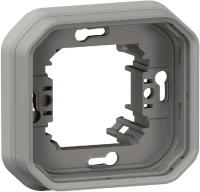 Рамка с суппортом Legrand Plexo 1 пост цвет - серый пластмасса 069681L
