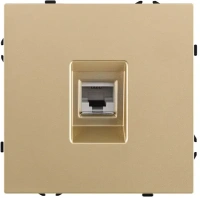 Розетка телефонная RJ11, золотой бархат Brionilux серия Z (ZG019GD)