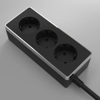Удлинитель Gallant 3-х местный 3 м черный/хром Werkel Удлинители Gallant черные W6523635