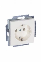 Розетка 220v с/з бежевая ABB Basic 55 2CKA002011A3857