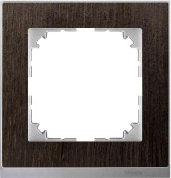 Рамка 1-постовая Schneider Electric M-Pure Merten Systeme M, венге/алюминий MTN4010-3671