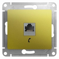 Розетка телефонная RJ11 механизм Systeme Electric (Schneider Electric) Glossa, фисташковый GSL001081T