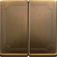 Выключатель двухклавишный Merten Antique - Artec античная латунь MTN3115-0000 | MTN412543 Schneider Electric