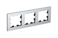 Рамка 3-постовая Systeme Electric AtlasDesign Nature, металл серебро ATN312103