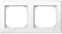 Двухместная рамка полярно белая M Smart Merten MTN478219 Schneider Electric
