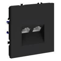 Розетка компьютерная двойная RJ45+RJ45 кат.6 Voltum S70 пластик графит Soft touch (VLS060207)