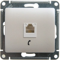 Розетка телефонная RJ11 Systeme Electric Glossa, перламутр GSL000681T