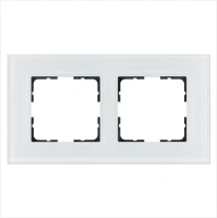 Рамка 2-постовая, стекло White Glass Jasmart G1002GW