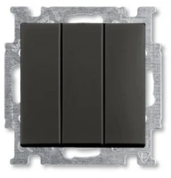 Выключатель 3-клав. chateau черный ABB Basic 55 2CKA001012A2173