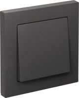 Выключатель 1-клавишный Systeme Electric Atlas Design 10АХ, БАЗАЛЬТ ATN001412