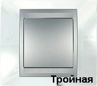 Рамка 3-пост горизонт. металл Нордик Schneider Unica MGU66.006.092