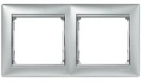 Рамка двухместная770152 Legrand Valena цвет алюминий