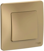 Одноклавишный переключатель скрытой установки 10А 250В Systeme Electric Blanca BLNVS010604, Титан