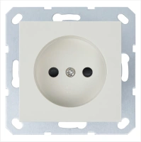 Розетка без заземления с защитными шторками 16A 250V~ 2P, цвет слоновая кость Jasmart G5503V