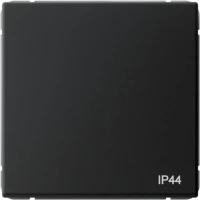 Одноклавишный проходной выключатель IP44 Systeme Electric ArtGallery 10АХ, карбон GAL441061