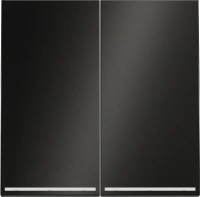 Проходной переключатель двухклавишный с подсветкой 10А Voltum S70 METAL антрацит Soft touch металл (VLS0203M + VLSM000412 + VLS080401)