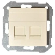 Телефонная Розетка 2ная RJ-11/12 AMP Simon 82 75528-39х2 | 82006-31