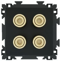 Розетка аудио Hi-End CGSS цв. Черный GL-W201A-BCM