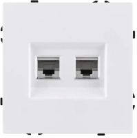 Розетка двойная Ethernet RJ45 Cat.6, белый бархат Brionilux серия Z (ZG018WH)