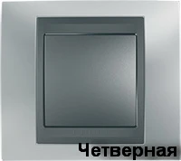 Рамка 4-пост горизонт.металл Грэй Schneider Unica MGU66.008.297