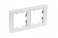 Рамка 2-постовая Systeme Electric AtlasDesign Nature, стекло БЕЛЫЙ ATN320102