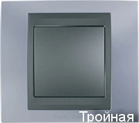 Рамка 3-пост горизонт. металл Берилл Schneider Unica MGU66.006.298