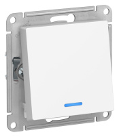 Переключатель 1-клавишный с подсветкой Systeme Electric Atlas Design 10АХ, лотос ATN001363